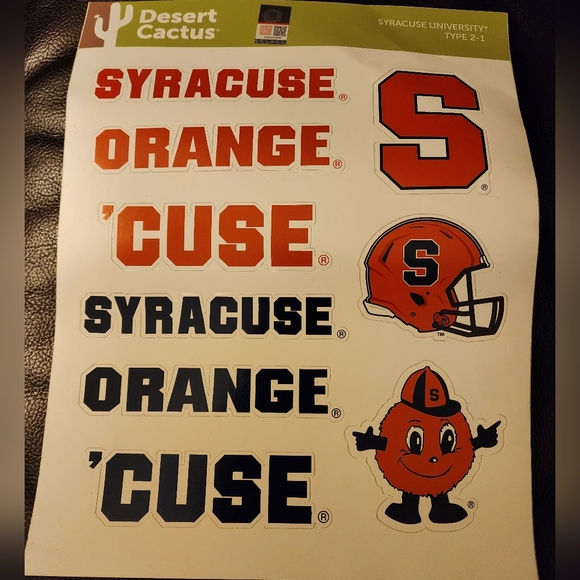 SYRACUSE UNIVERSITY SPIRIT DECAL AND STICKERS - Picture 5 of 5